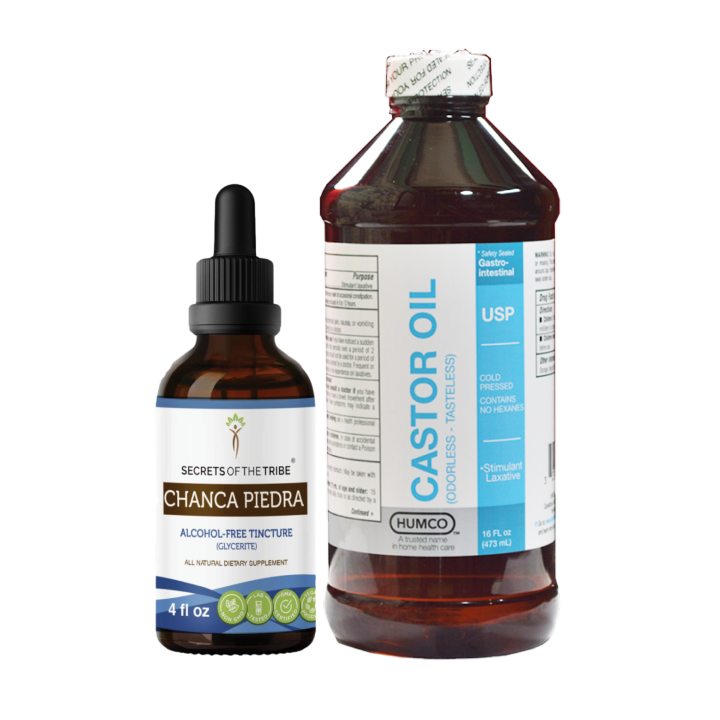 Rompepiedras (4 oz) y Aceite de ricino (16 oz) (SAVE 25%)